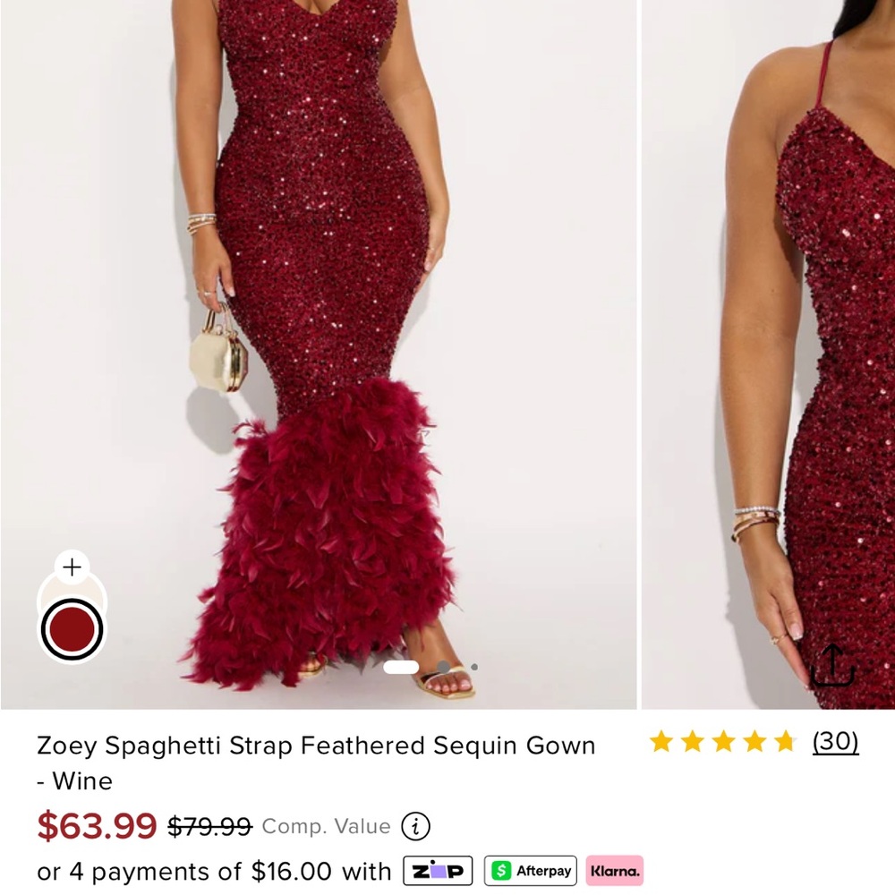 Fashion Nova Scarlet Sequin Dress
